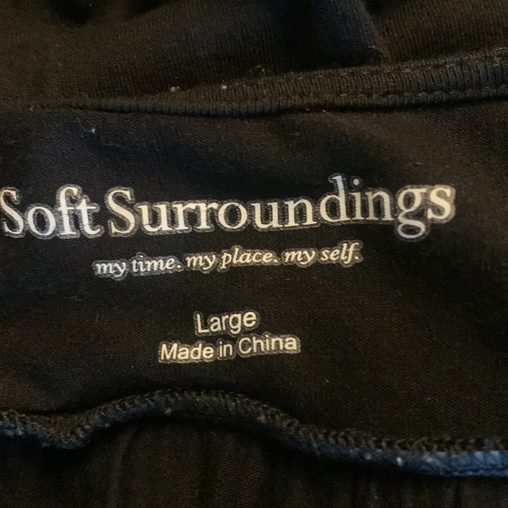 Soft Surroundings Basic Open Front Black Cardigan… - image 3